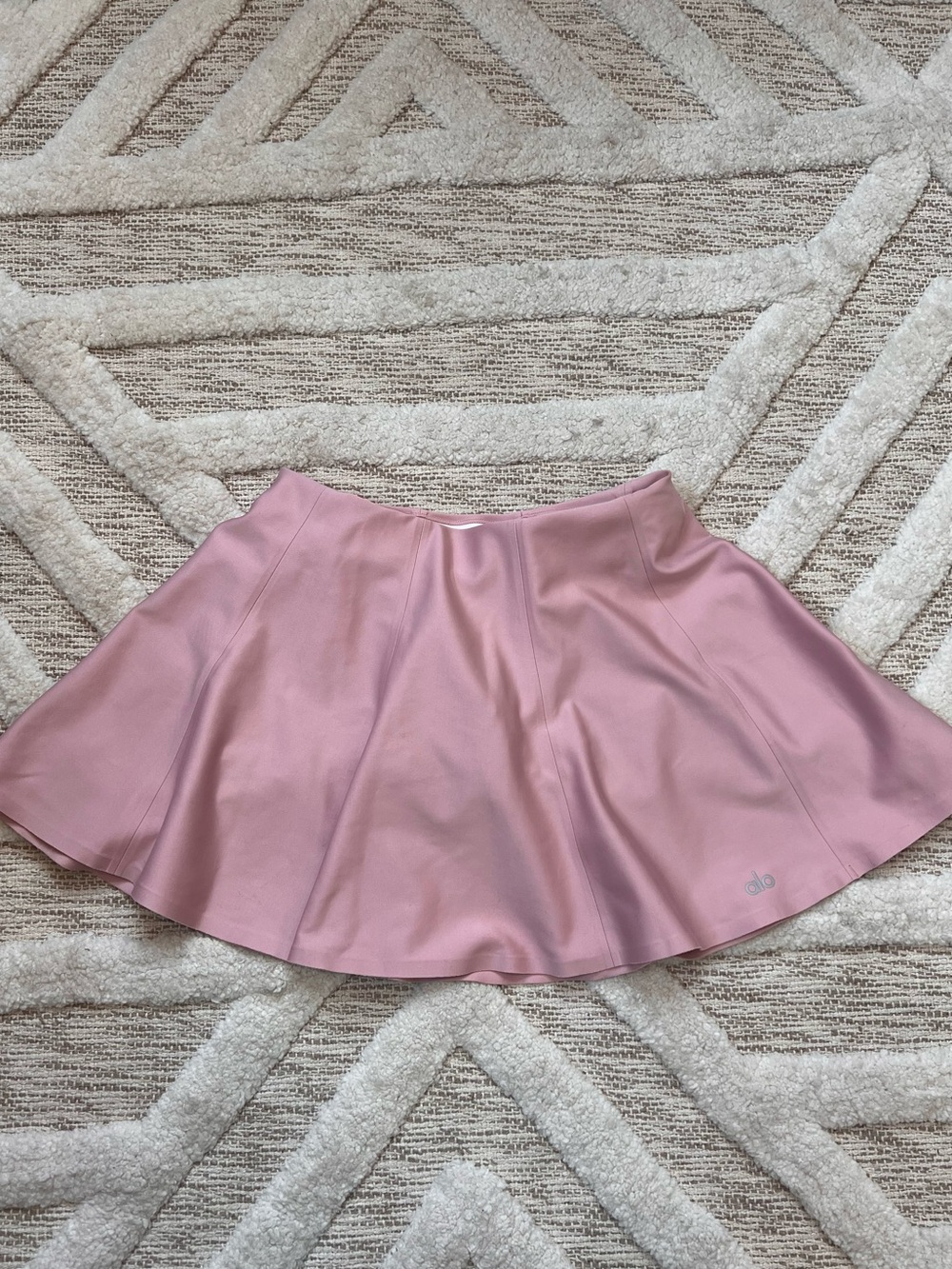ALO Airlift Light Ballet Pink Down the Line Tennis Circle Skirt XXS